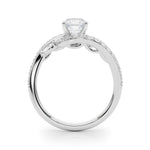 Round Bypass Lab Grown Diamond Engagement Ring - VS1 D/E/F | 14K & 18K Gold | Platinum | Round Lab Diamond | Picasso Gold & Diamond Chicago