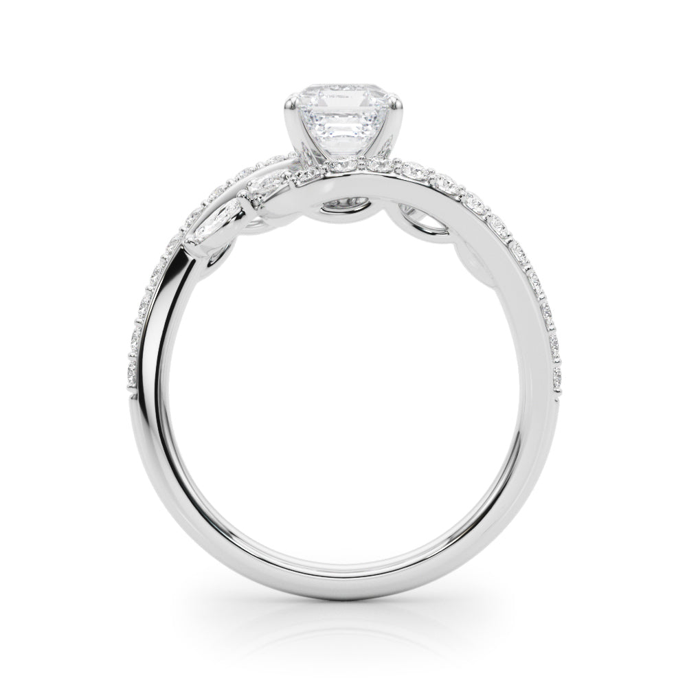 Round Bypass Lab Grown Diamond Engagement Ring - VS1 D/E/F | 14K & 18K Gold | Platinum | Round Lab Diamond | Picasso Gold & Diamond Chicago