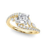 Round Bypass Lab Grown Diamond Engagement Ring - VS1 D/E/F | 14K & 18K Gold | Lab Grown Diamond Engagement Ring | Picasso Gold & Diamond | Chicago
