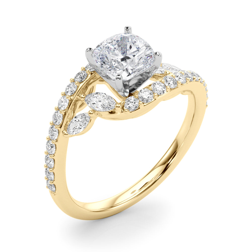 Round Bypass Lab Grown Diamond Engagement Ring - VS1 D/E/F | 14K & 18K Gold | Lab Grown Diamond Engagement Ring | Picasso Gold & Diamond | Chicago
