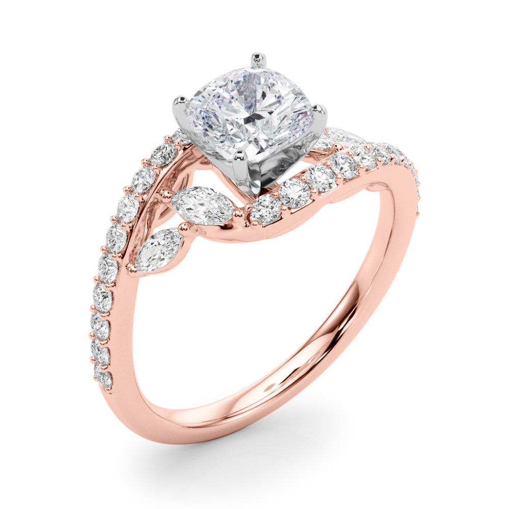 Round Bypass Lab Grown Diamond Engagement Ring - VS1 D/E/F | 14K & 18K Gold | Lab Grown Diamond Engagement Ring | Picasso Gold & Diamond | Chicago