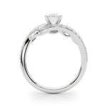 Round Bypass Lab Grown Diamond Engagement Ring - VS1 D/E/F | 14K & 18K Gold | 18K White Gold | Round Lab Diamond | Picasso Gold & Diamond Chicago