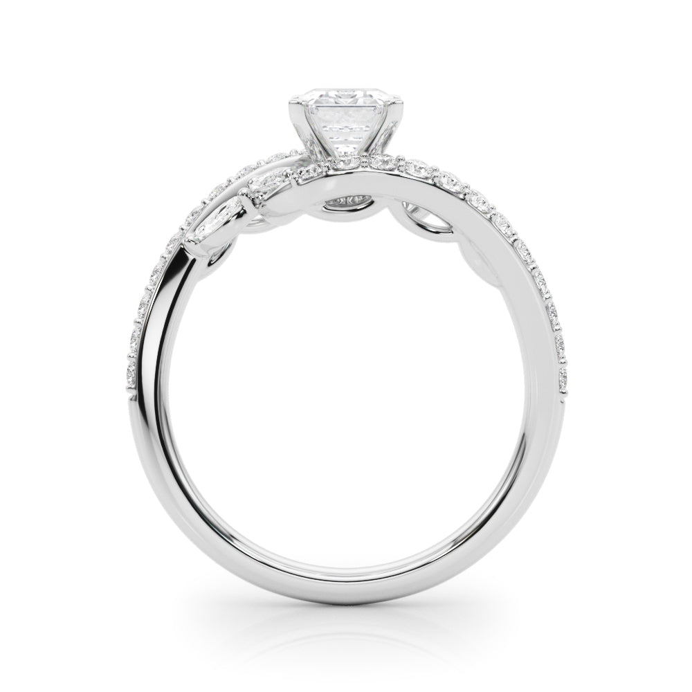 Round Bypass Lab Grown Diamond Engagement Ring - VS1 D/E/F | 14K & 18K Gold | 18K White Gold | Round Lab Diamond | Picasso Gold & Diamond Chicago
