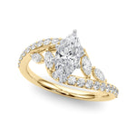 Round Bypass Lab Grown Diamond Engagement Ring - VS1 D/E/F | 14K & 18K Gold | Platinum | Round Lab Diamond | Picasso Gold & Diamond Chicago