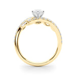 Round Bypass Lab Grown Diamond Engagement Ring - VS1 D/E/F | 14K & 18K Gold | Lab Grown Diamond Engagement Ring | Picasso Gold & Diamond | Chicago