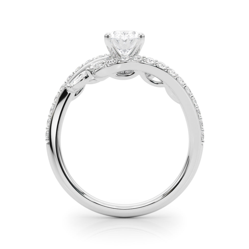 Round Bypass Lab Grown Diamond Engagement Ring - VS1 D/E/F | 14K & 18K Gold | 14K Rose Gold | Round Lab Diamond | Picasso Gold & Diamond Chicago