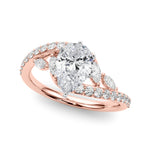 Round Bypass Lab Grown Diamond Engagement Ring - VS1 D/E/F | 14K & 18K Gold | 18K Rose Gold | Round Lab Diamond | Picasso Gold & Diamond Chicago