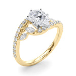 Round Bypass Lab Grown Diamond Engagement Ring - VS1 D/E/F | 14K & 18K Gold | Platinum | Round Lab Diamond | Picasso Gold & Diamond Chicago