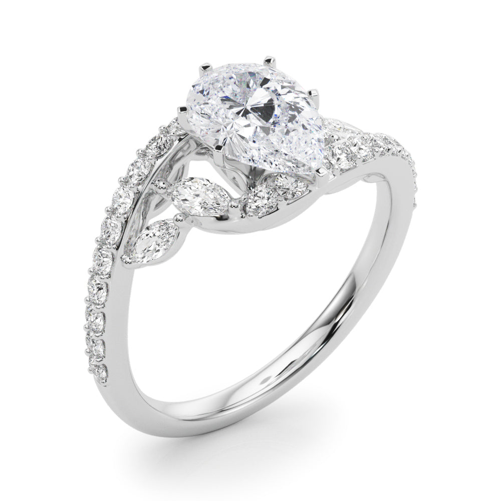 Round Bypass Lab Grown Diamond Engagement Ring - VS1 D/E/F | 14K & 18K Gold | Lab Grown Diamond Engagement Ring | Picasso Gold & Diamond | Chicago