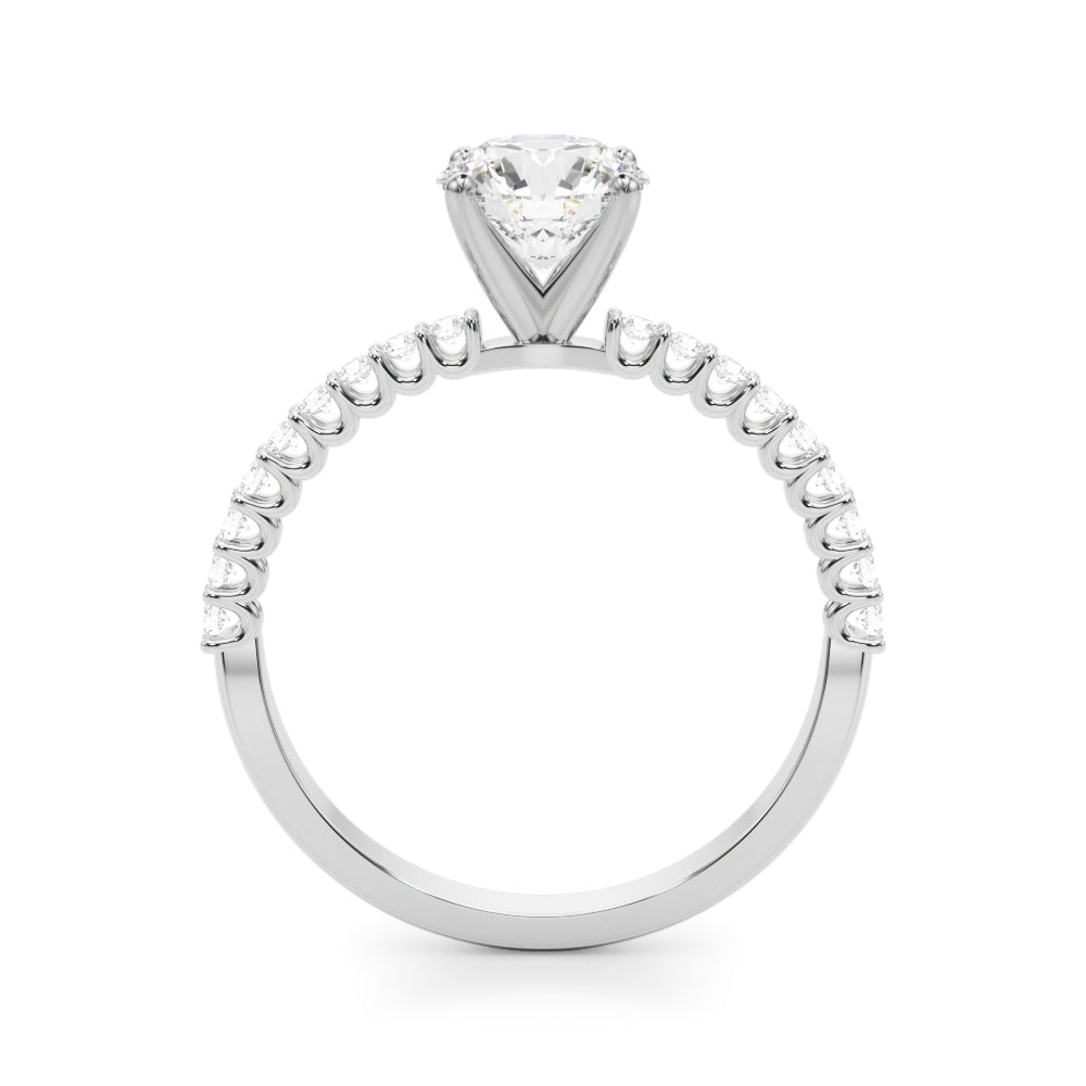 1 3/4 ct tw Lab Grown Diamond Engagement Ring Setting in 14K White Gold