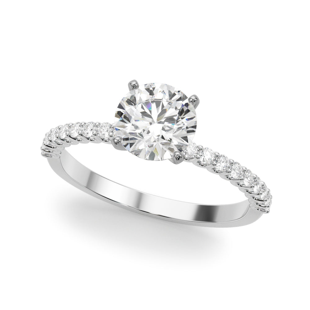 1 3/4 ct tw Lab Grown Diamond Engagement Ring Setting in 14K White Gold