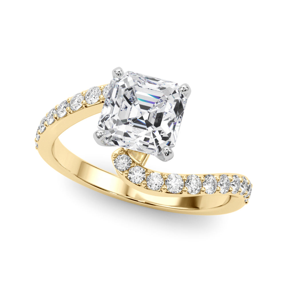 Round Single Row Lab Grown Diamond Engagement Ring - VS1 D/E/F | 14K & 18K Gold | 18K White Gold | Round Lab Diamond | Picasso Gold & Diamond Chicago