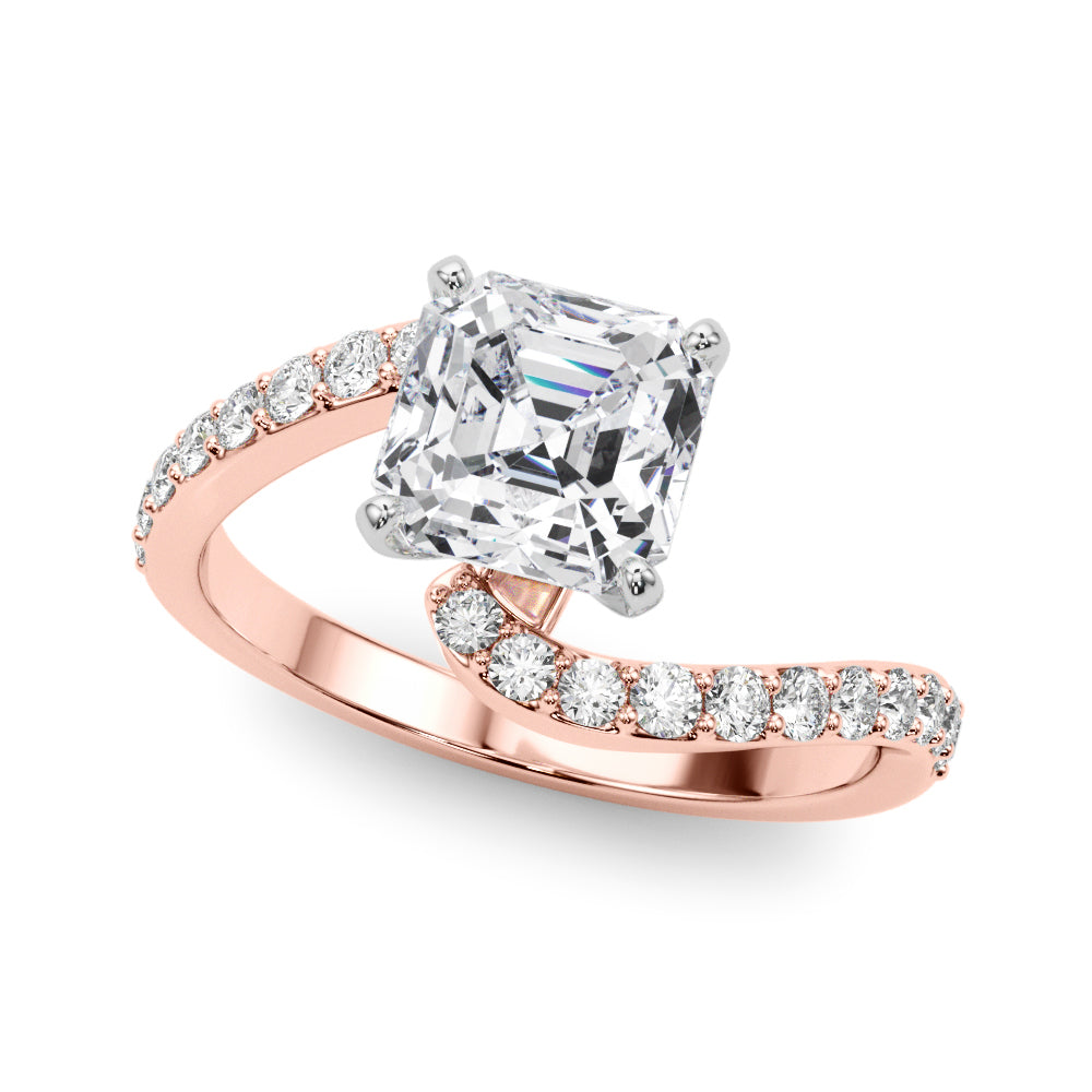 Round Single Row Lab Grown Diamond Engagement Ring - VS1 D/E/F | 14K & 18K Gold | 18K White Gold | Round Lab Diamond | Picasso Gold & Diamond Chicago