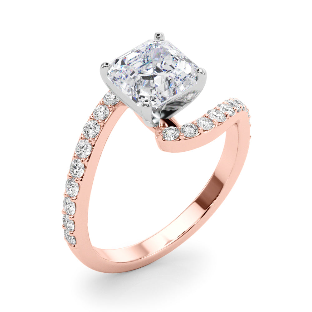 Round Single Row Lab Grown Diamond Engagement Ring - VS1 D/E/F | 14K & 18K Gold | 18K Yellow Gold | Round Lab Diamond | Picasso Gold & Diamond Chicago