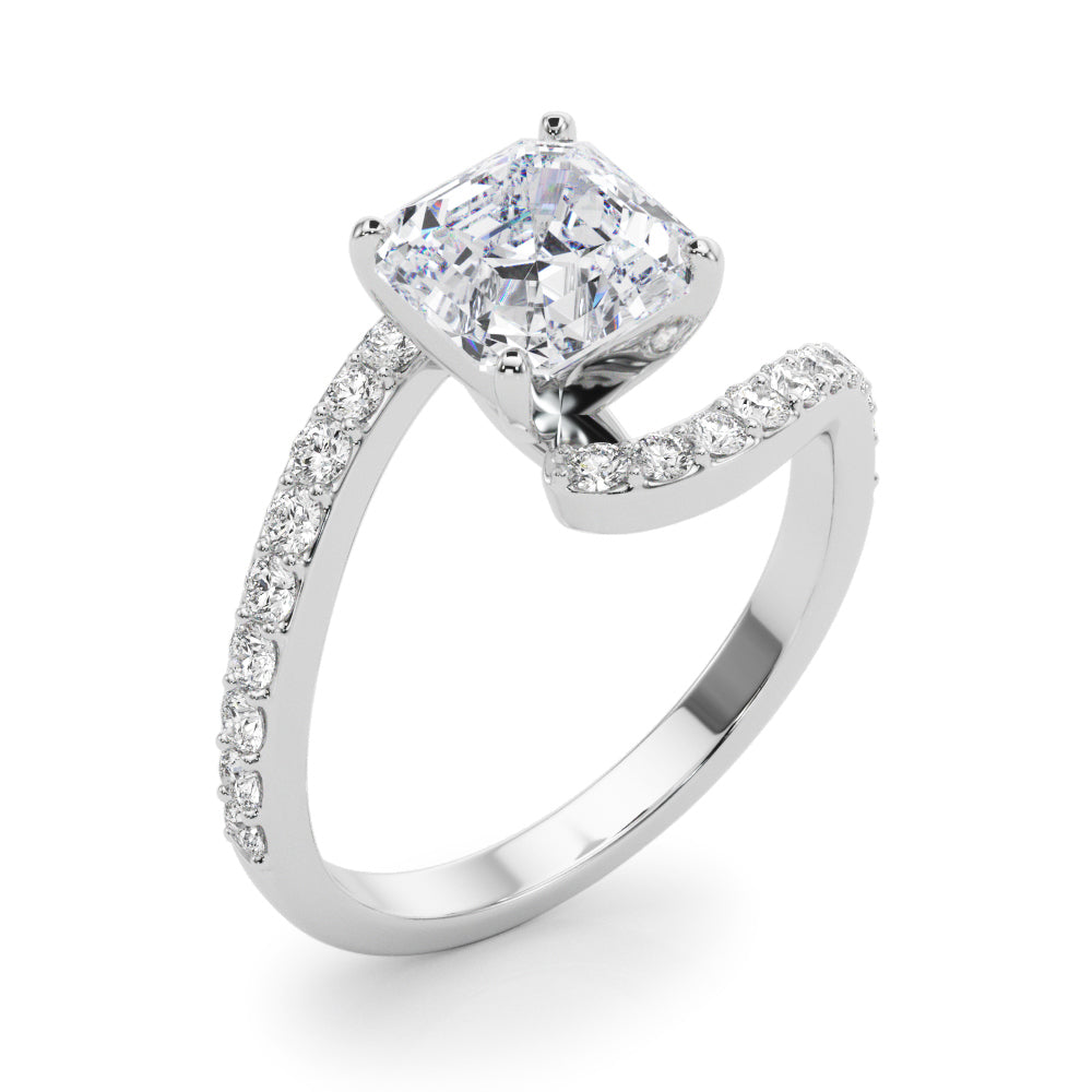 Round Single Row Lab Grown Diamond Engagement Ring - VS1 D/E/F | 14K & 18K Gold | 18K Rose Gold | Round Lab Diamond | Picasso Gold & Diamond Chicago