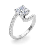 Round Single Row Lab Grown Diamond Engagement Ring - VS1 D/E/F | 14K & 18K Gold | 18K Rose Gold | Round Lab Diamond | Picasso Gold & Diamond Chicago