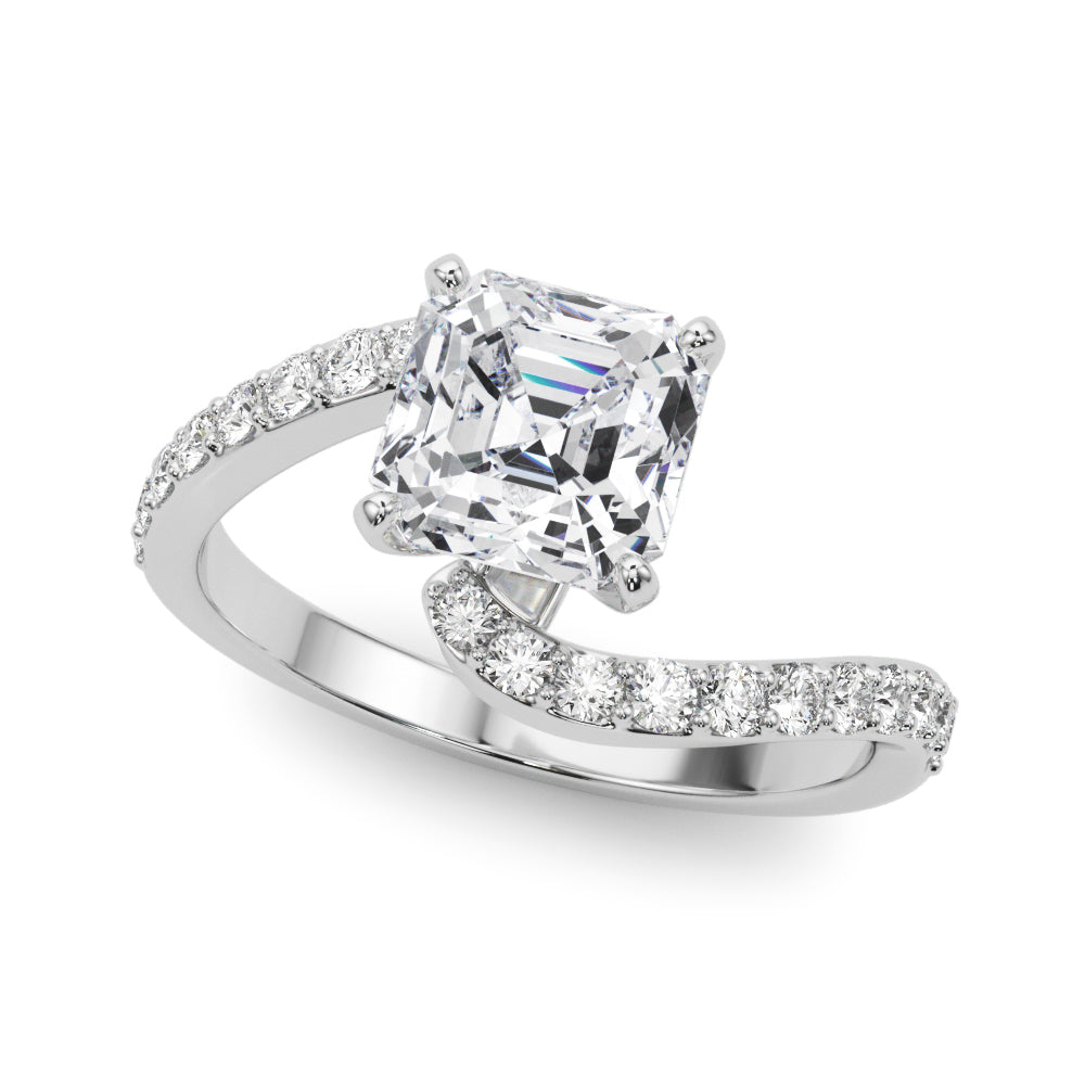Round Single Row Lab Grown Diamond Engagement Ring - VS1 D/E/F | 14K & 18K Gold | 18K Rose Gold | Round Lab Diamond | Picasso Gold & Diamond Chicago