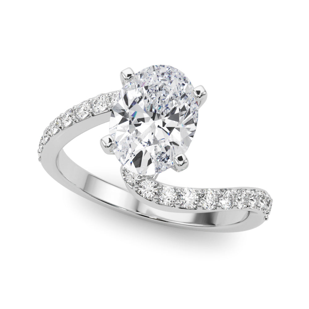 Round Single Row Lab Grown Diamond Engagement Ring - VS1 D/E/F | 14K & 18K Gold | 18K White Gold | Round Lab Diamond | Picasso Gold & Diamond Chicago