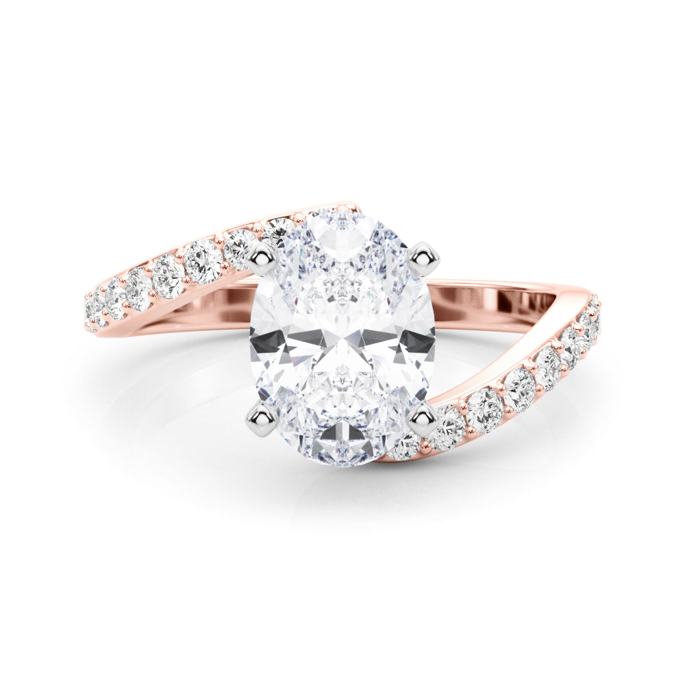 Round Single Row Lab Grown Diamond Engagement Ring - VS1 D/E/F | 14K & 18K Gold | 18K Rose Gold | Round Lab Diamond | Picasso Gold & Diamond Chicago