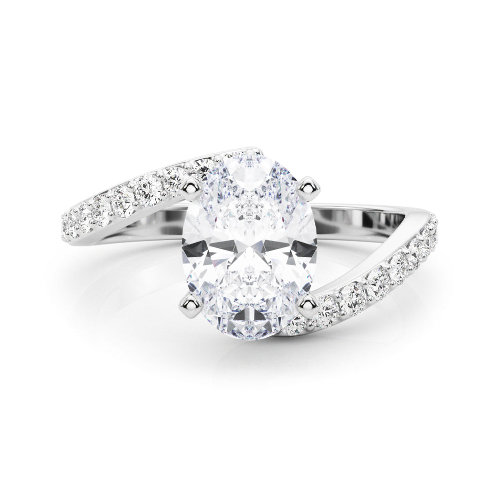 Round Single Row Lab Grown Diamond Engagement Ring - VS1 D/E/F | 14K & 18K Gold | Platinum | Round Lab Diamond | Picasso Gold & Diamond Chicago