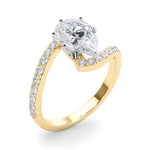 Round Single Row Lab Grown Diamond Engagement Ring - VS1 D/E/F | 14K & 18K Gold | Lab Grown Diamond Engagement Ring | Picasso Gold & Diamond | Chicago