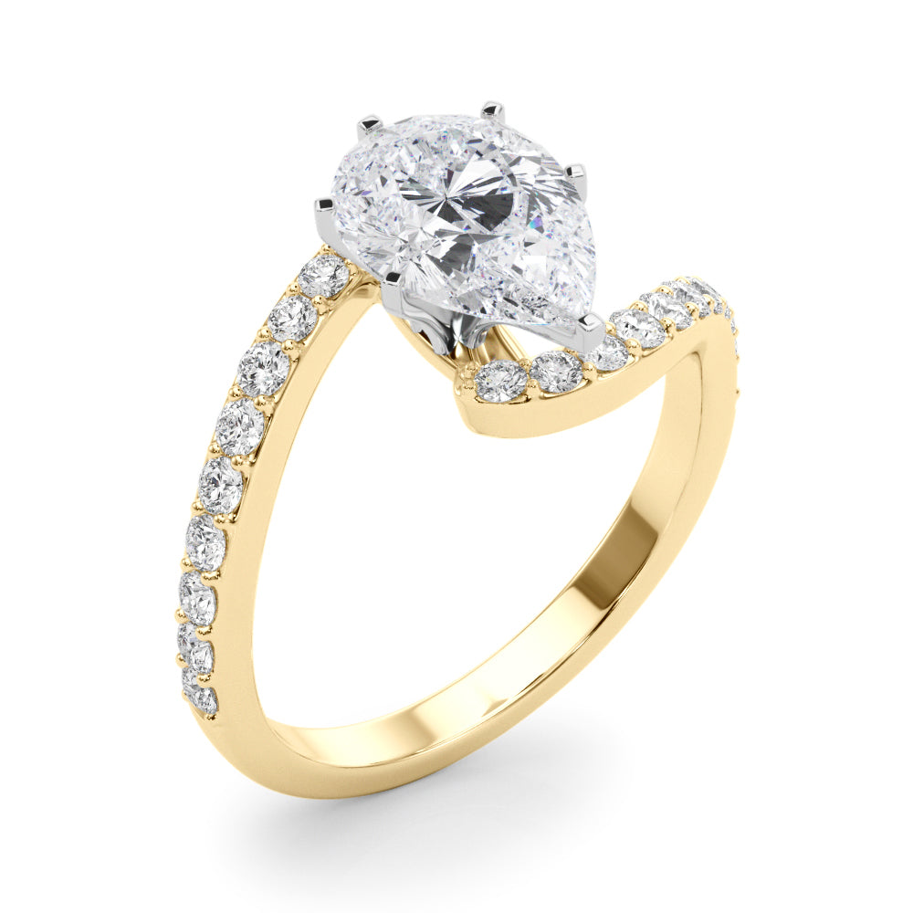 Round Single Row Lab Grown Diamond Engagement Ring - VS1 D/E/F | 14K & 18K Gold | Lab Grown Diamond Engagement Ring | Picasso Gold & Diamond | Chicago