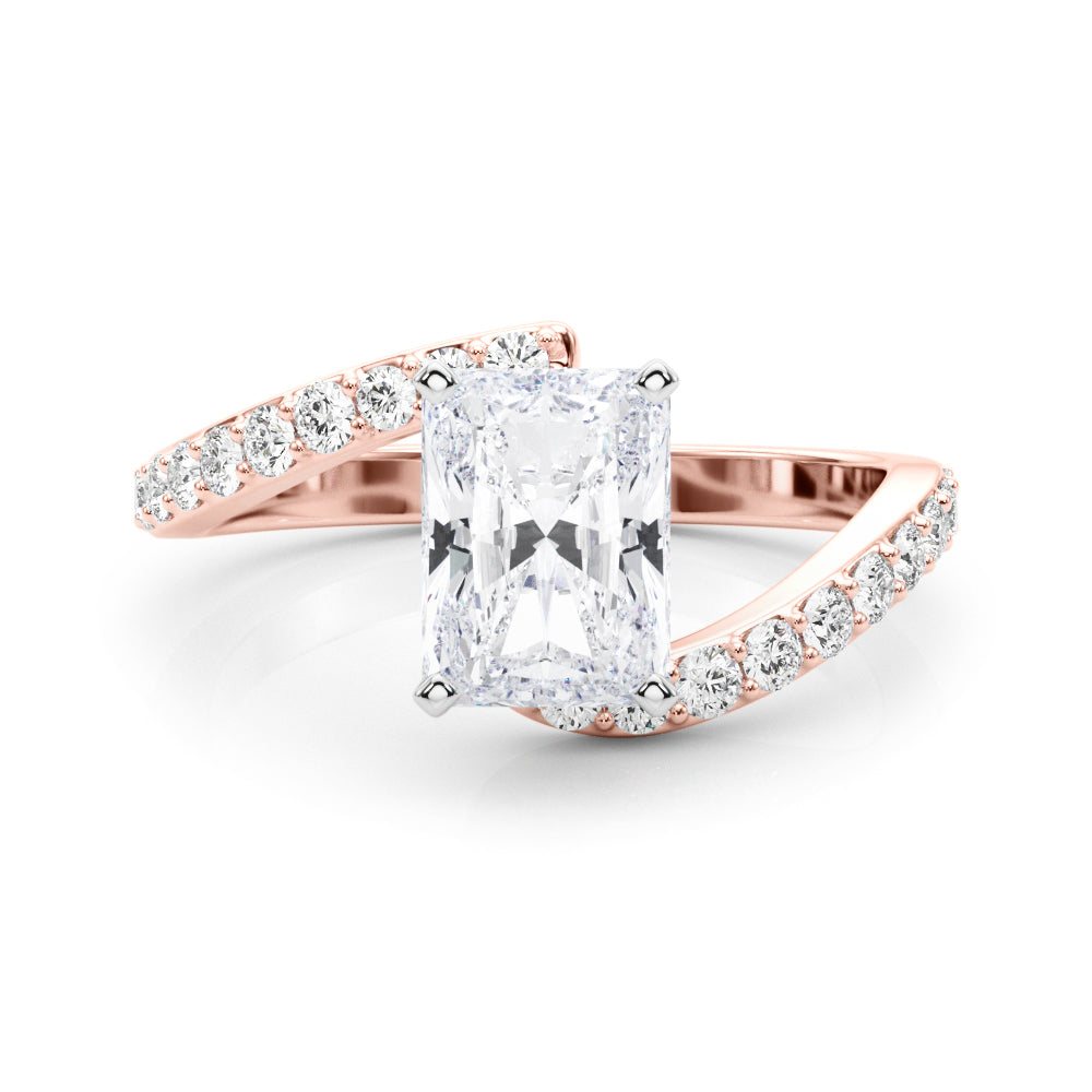 Round Single Row Lab Grown Diamond Engagement Ring - VS1 D/E/F | 14K & 18K Gold | 14K White Gold | Round Lab Diamond | Picasso Gold & Diamond Chicago