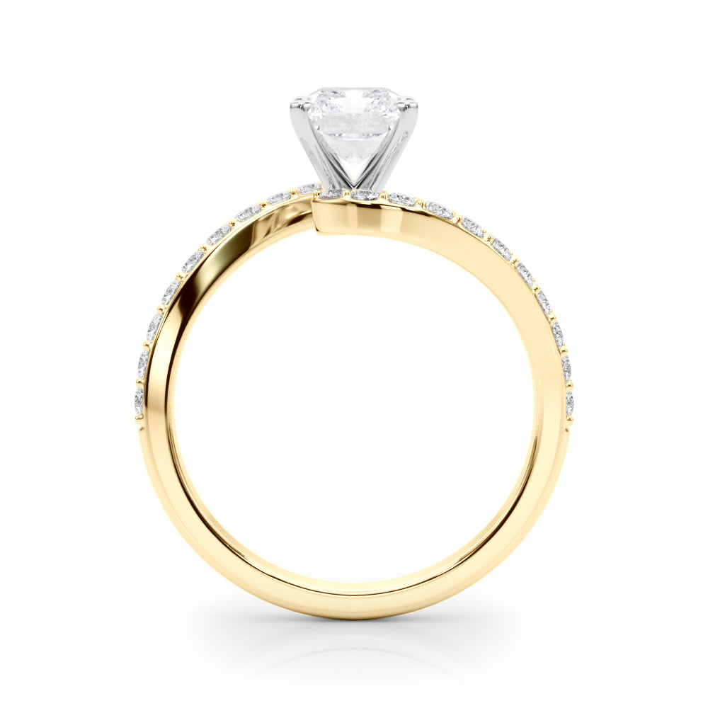 Round Single Row Lab Grown Diamond Engagement Ring - VS1 D/E/F | 14K & 18K Gold | 14K Rose Gold | Round Lab Diamond | Picasso Gold & Diamond Chicago