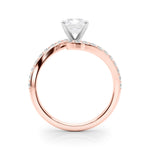 Round Single Row Lab Grown Diamond Engagement Ring - VS1 D/E/F | 14K & 18K Gold | 18K White Gold | Round Lab Diamond | Picasso Gold & Diamond Chicago