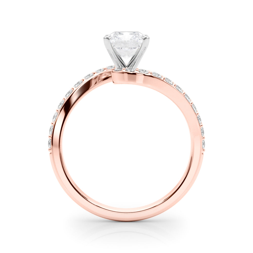 Round Single Row Lab Grown Diamond Engagement Ring - VS1 D/E/F | 14K & 18K Gold | 18K White Gold | Round Lab Diamond | Picasso Gold & Diamond Chicago