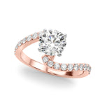 Round Single Row Lab Grown Diamond Engagement Ring - VS1 D/E/F | 14K & 18K Gold | Platinum | Round Lab Diamond | Picasso Gold & Diamond Chicago