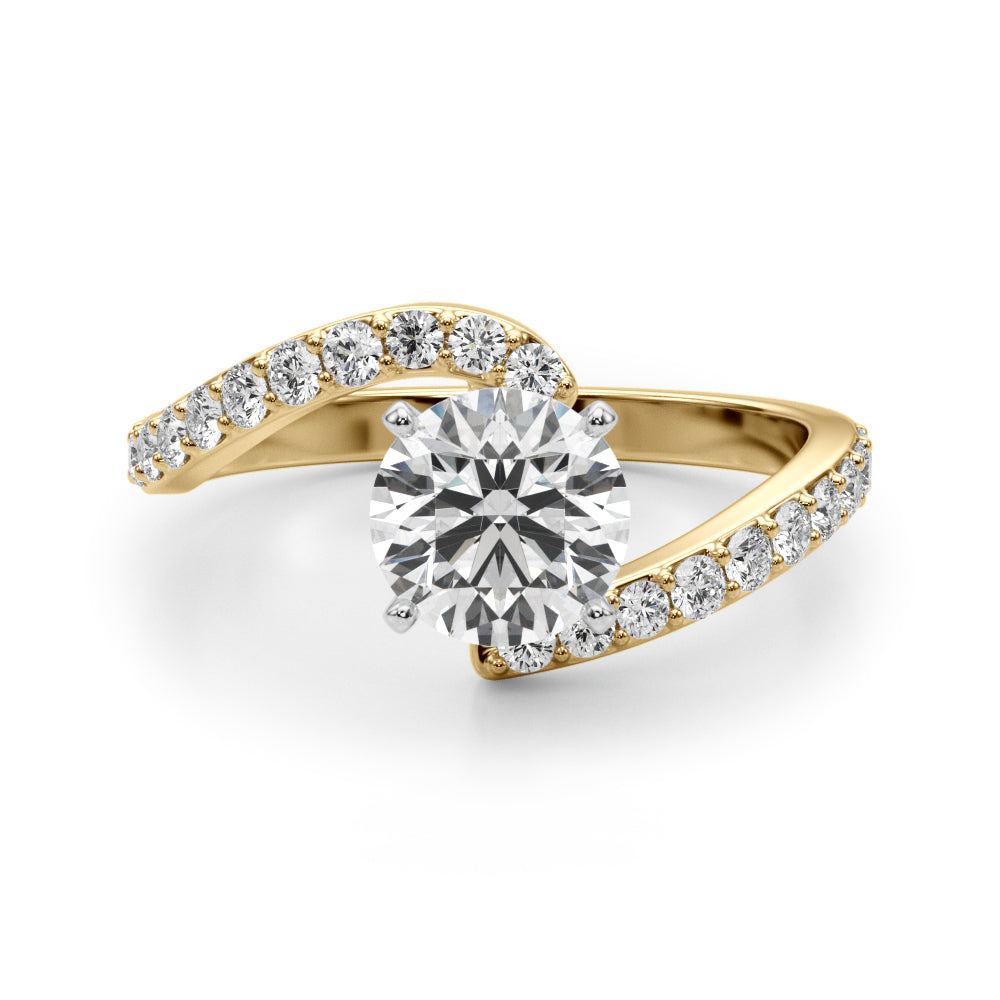 Round Single Row Lab Grown Diamond Engagement Ring - VS1 D/E/F | 14K & 18K Gold | Lab Grown Diamond Engagement Ring | Picasso Gold & Diamond | Chicago