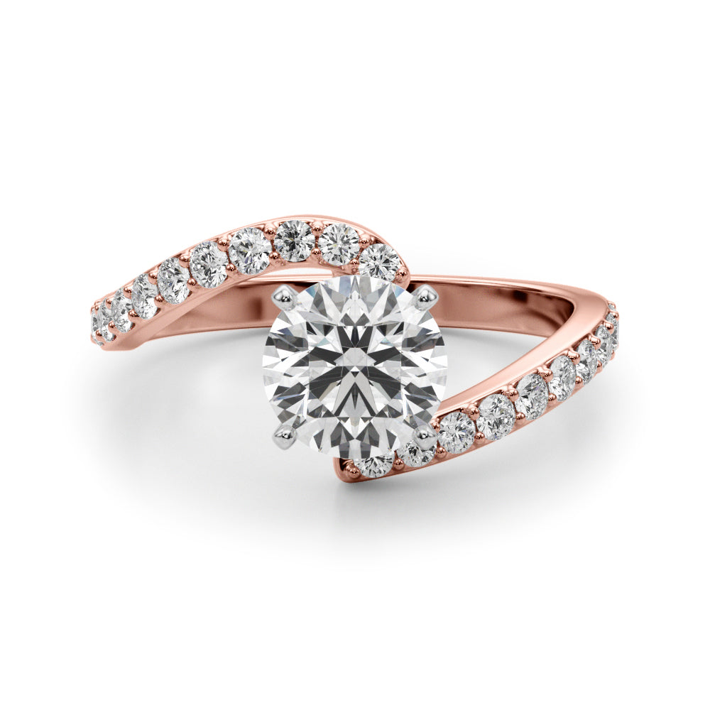 Round Single Row Lab Grown Diamond Engagement Ring - VS1 D/E/F | 14K & 18K Gold | Lab Grown Diamond Engagement Ring | Picasso Gold & Diamond | Chicago