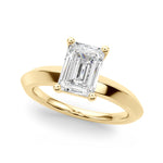 Emerald Cut Solitaire Lab Grown Diamond Engagement Ring - VS1 D/E/F | 14K & 18K Gold | 14K White Gold | Emerald Cut Lab Diamond | Picasso Gold & Diamond Chicago