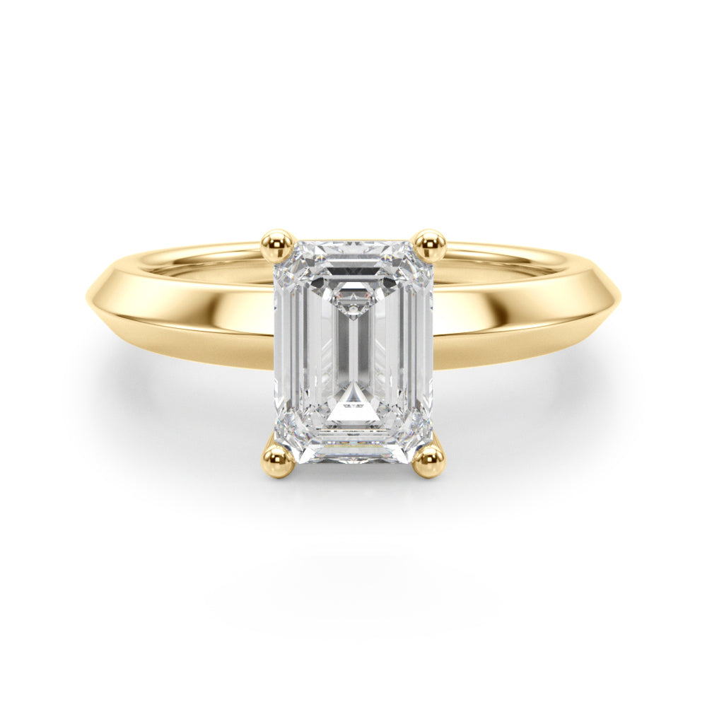 Emerald Cut Solitaire Lab Grown Diamond Engagement Ring - VS1 D/E/F | 14K & 18K Gold | 14K White Gold | Emerald Cut Lab Diamond | Picasso Gold & Diamond Chicago