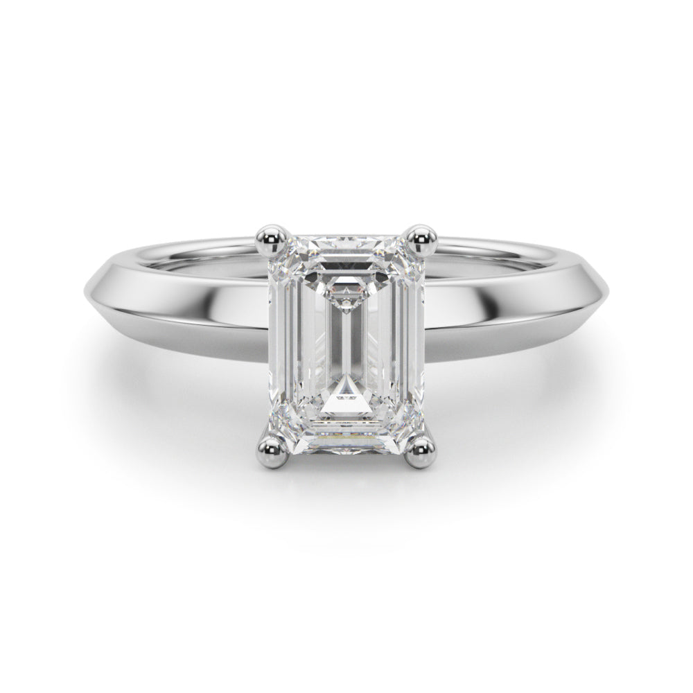 Emerald Cut Solitaire Lab Grown Diamond Engagement Ring - VS1 D/E/F | 14K & 18K Gold | 14K Yellow Gold | Emerald Cut Lab Diamond | Picasso Gold & Diamond Chicago
