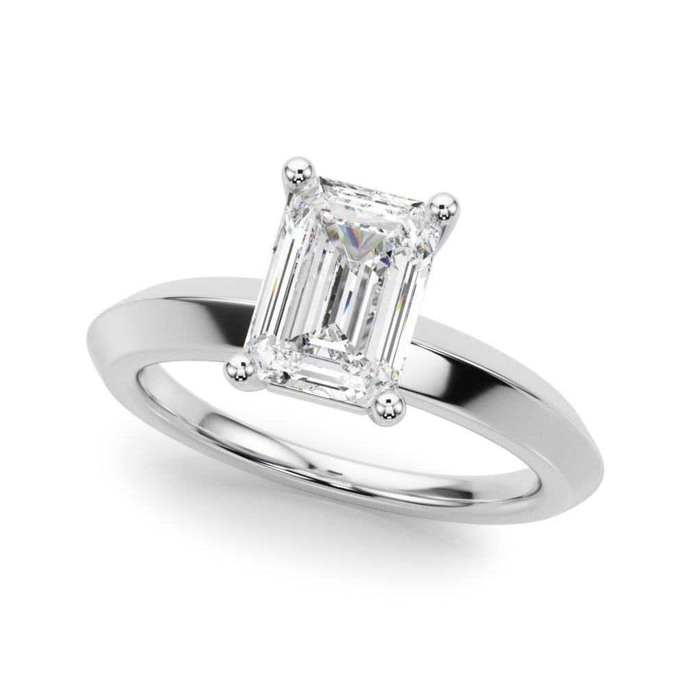 Emerald Cut Solitaire Lab Grown Diamond Engagement Ring - VS1 D/E/F | 14K & 18K Gold | 14K White Gold | Emerald Cut Lab Diamond | Picasso Gold & Diamond Chicago