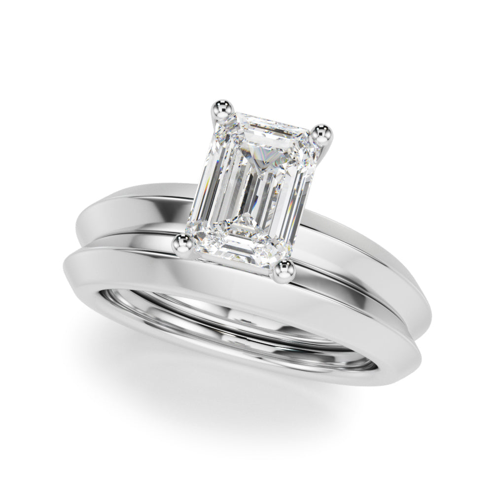 Emerald Cut Solitaire Lab Grown Diamond Engagement Ring - VS1 D/E/F | 14K & 18K Gold | 14K Rose Gold | Emerald Cut Lab Diamond | Picasso Gold & Diamond Chicago