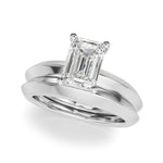 Emerald Cut Solitaire Lab Grown Diamond Engagement Ring - VS1 D/E/F | 14K & 18K Gold | 14K Rose Gold | Emerald Cut Lab Diamond | Picasso Gold & Diamond Chicago