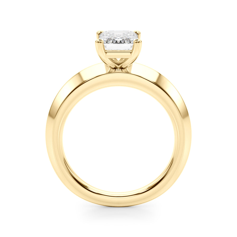 Emerald Cut Solitaire Lab Grown Diamond Engagement Ring - VS1 D/E/F | 14K & 18K Gold | 14K Rose Gold | Emerald Cut Lab Diamond | Picasso Gold & Diamond Chicago