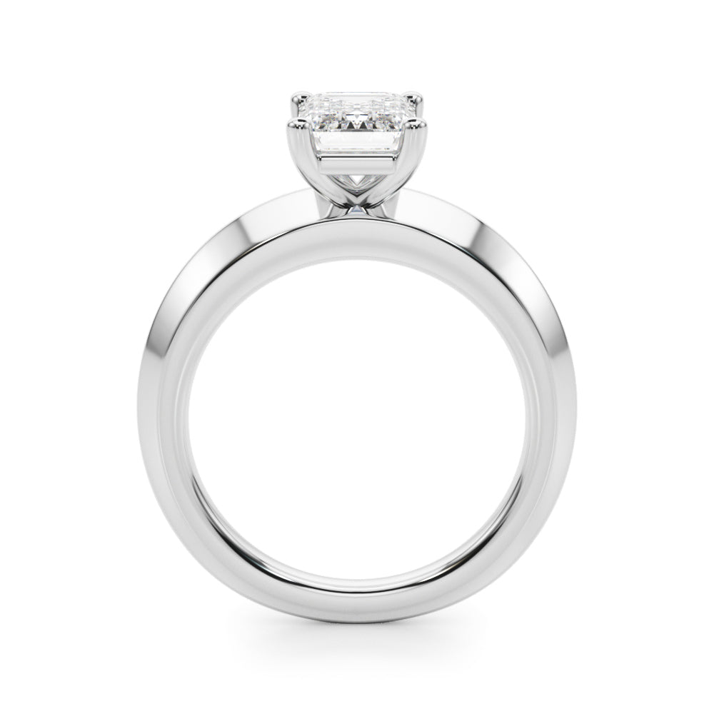 Emerald Cut Solitaire Lab Grown Diamond Engagement Ring - VS1 D/E/F | 14K & 18K Gold | 14K Rose Gold | Emerald Cut Lab Diamond | Picasso Gold & Diamond Chicago