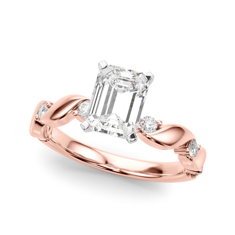 Round Single Row Lab Grown Diamond Engagement Ring - VS1 D/E/F | 14K & 18K Gold | 18K White Gold | Round Lab Diamond | Picasso Gold & Diamond Chicago