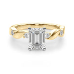 Round Single Row Lab Grown Diamond Engagement Ring - VS1 D/E/F | 14K & 18K Gold | 18K White Gold | Round Lab Diamond | Picasso Gold & Diamond Chicago