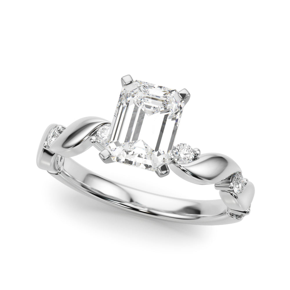 Round Single Row Lab Grown Diamond Engagement Ring - VS1 D/E/F | 14K & 18K Gold | 18K Yellow Gold | Round Lab Diamond | Picasso Gold & Diamond Chicago