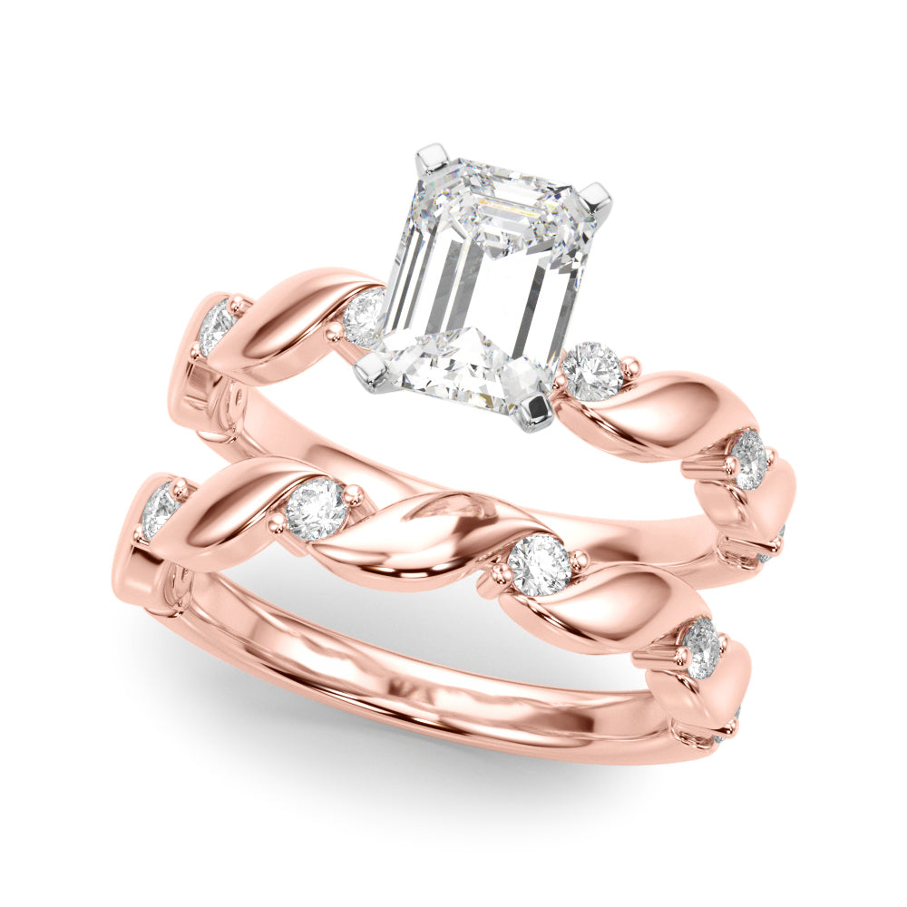 Round Single Row Lab Grown Diamond Engagement Ring - VS1 D/E/F | 14K & 18K Gold | 18K Rose Gold | Round Lab Diamond | Picasso Gold & Diamond Chicago