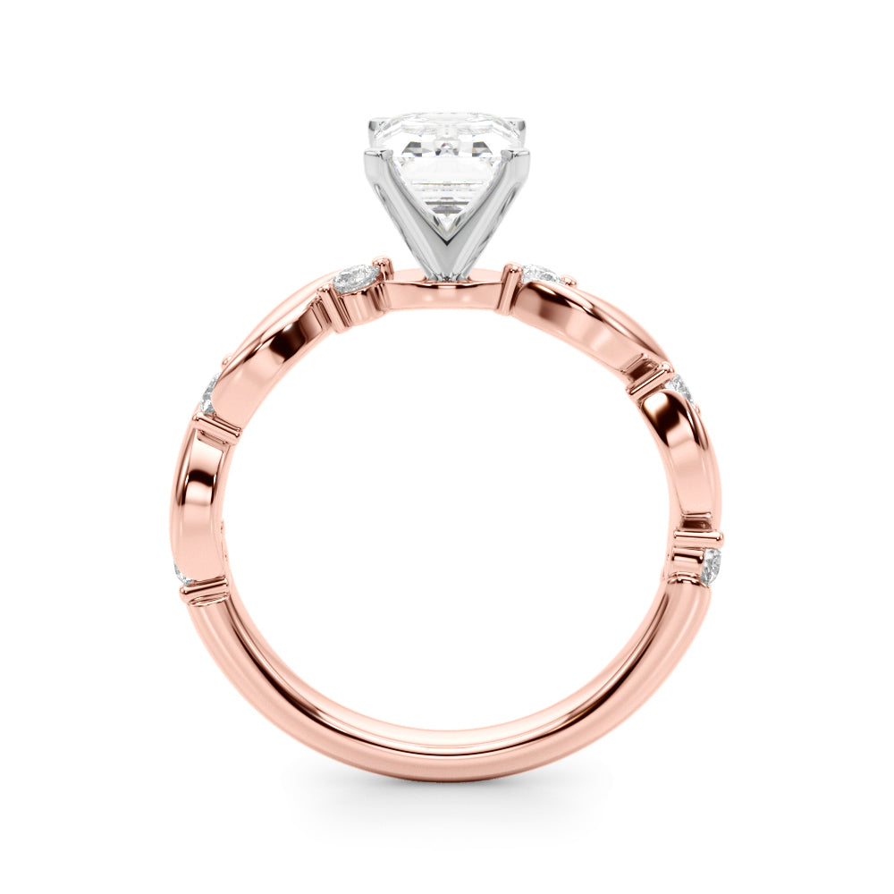 Round Single Row Lab Grown Diamond Engagement Ring - VS1 D/E/F | 14K & 18K Gold | Platinum | Round Lab Diamond | Picasso Gold & Diamond Chicago