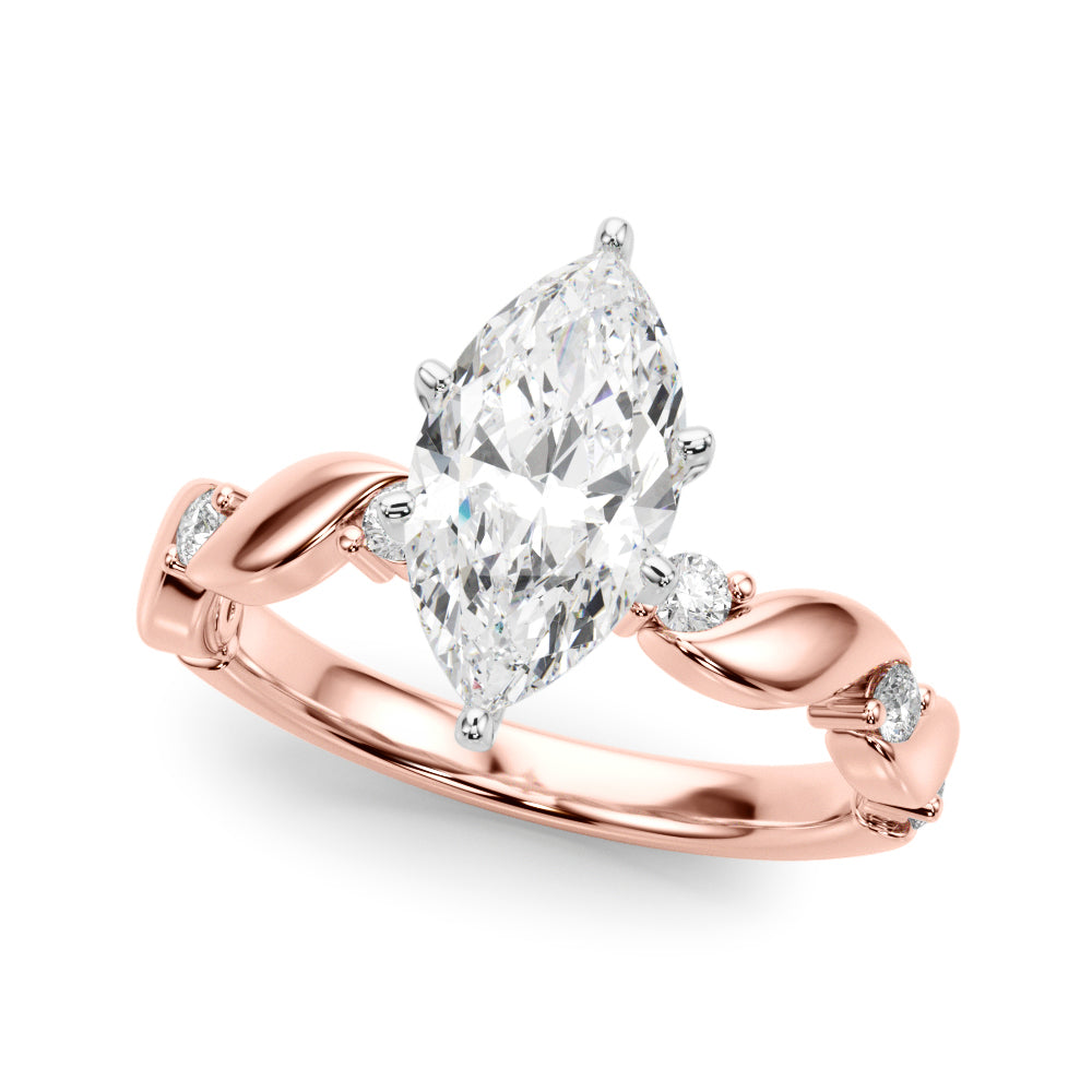 Round Single Row Lab Grown Diamond Engagement Ring - VS1 D/E/F | 14K & 18K Gold | Lab Grown Diamond Engagement Ring | Picasso Gold & Diamond | Chicago