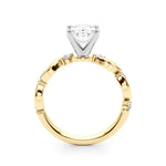 Round Single Row Lab Grown Diamond Engagement Ring - VS1 D/E/F | 14K & 18K Gold | 14K Yellow Gold | Round Lab Diamond | Picasso Gold & Diamond Chicago