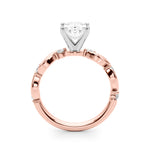 Round Single Row Lab Grown Diamond Engagement Ring - VS1 D/E/F | 14K & 18K Gold | 18K White Gold | Round Lab Diamond | Picasso Gold & Diamond Chicago