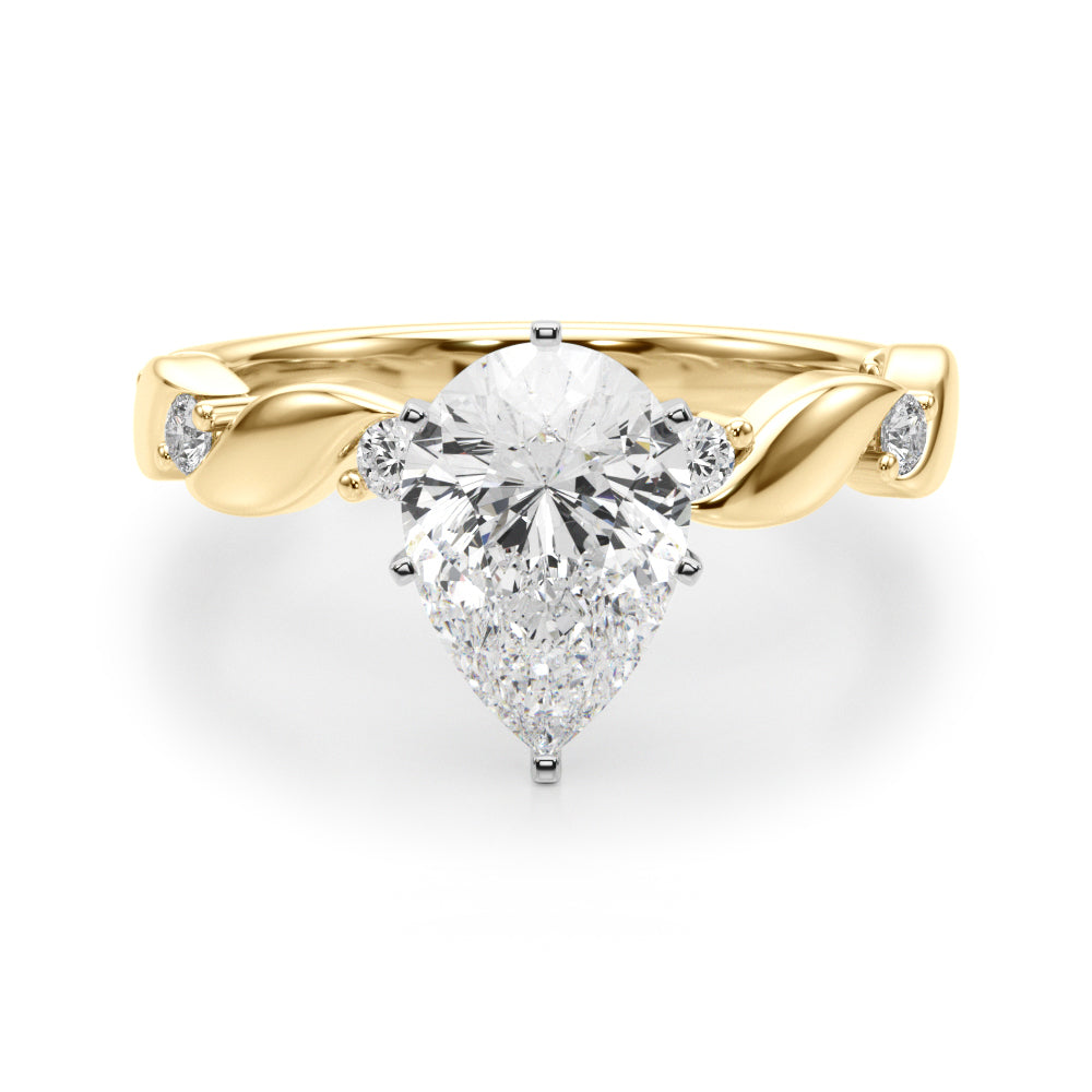 Round Single Row Lab Grown Diamond Engagement Ring - VS1 D/E/F | 14K & 18K Gold | Lab Grown Diamond Engagement Ring | Picasso Gold & Diamond | Chicago